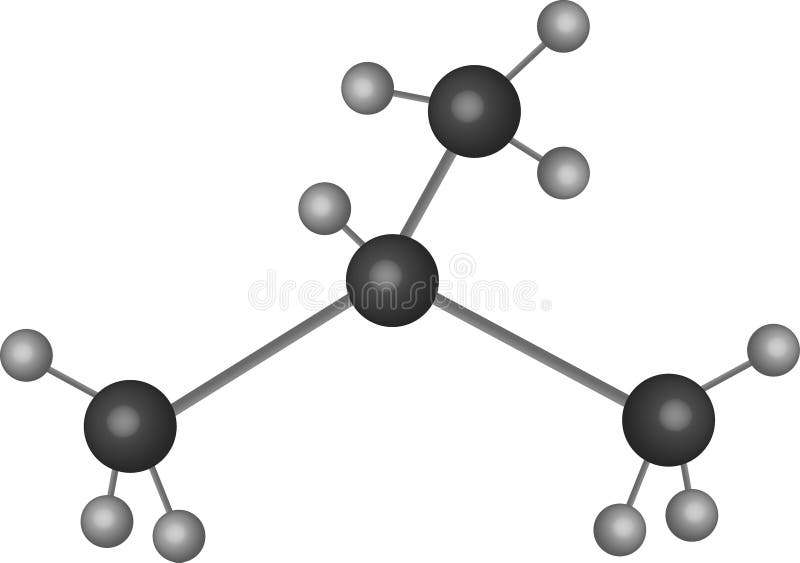 N Butane C4h10 Organic Compound Molecular Structure Stock Vector