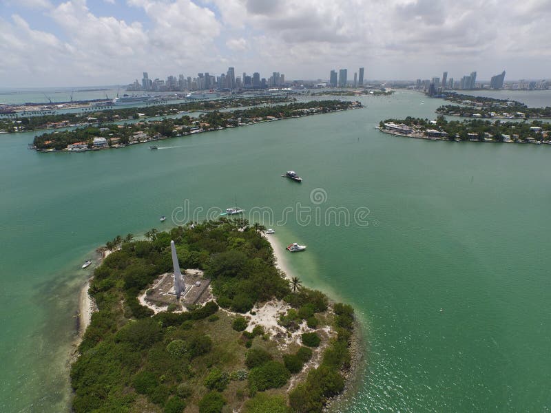 Isola aerea Miami Beach del monumento della foto