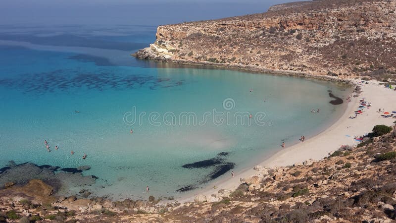 Isola-dei Conigli Lampedusa Italien Stockfoto - Bild von italien ...