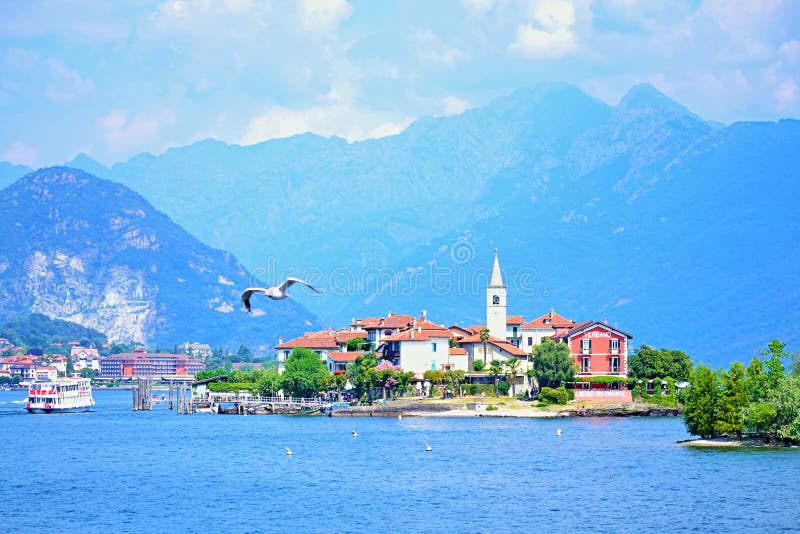 Isola dei Pescatory Lake Maggiore beautiful view Italy stock photography Isola dei Pescatory Lake Maggiore beautiful view Italy stock photography