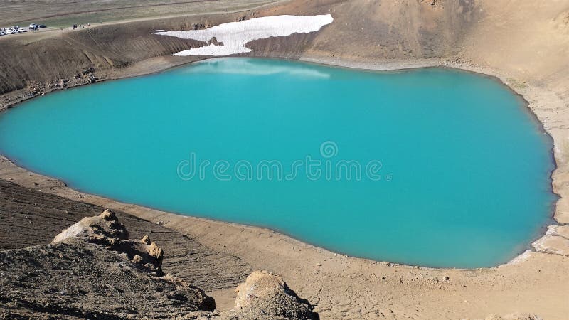 Isola del lago di vulcano vulcano fotografia stock