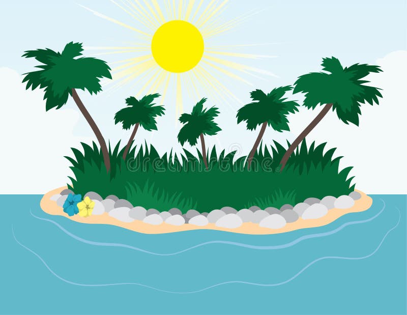 Isola grande illustrazione vettoriale. Illustrazione di verde - 27646357