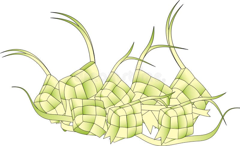 Isolado de Ketupat ilustração do vetor Isolado de Ketupat ilustração do vetor