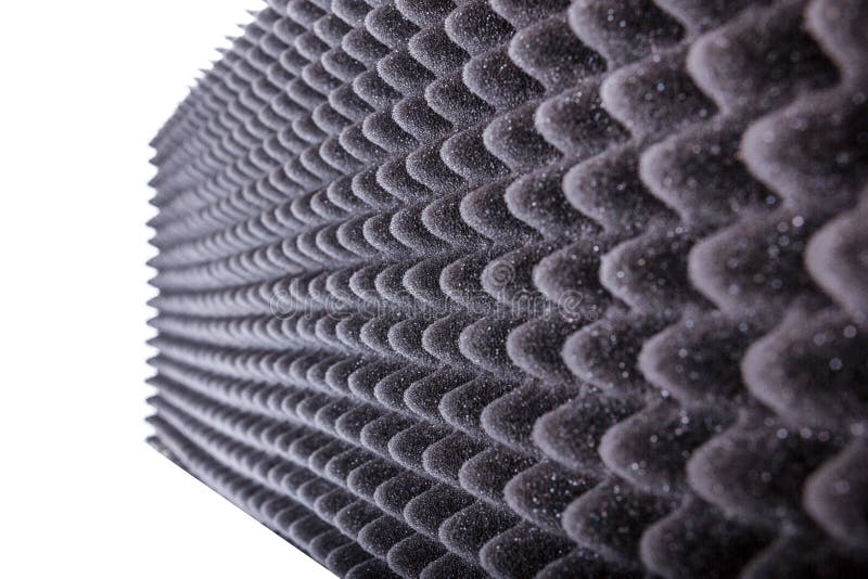 Isolamento di Microfiber per rumore nello studio di musica o in corridoio acustico immagini stock libere da diritti Isolamento di Microfiber per rumore nello studio di musica o in corridoio acustico immagini stock libere da diritti