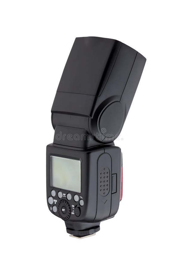Isolate Camera Flash on White Background Isolated Stock Photo Image