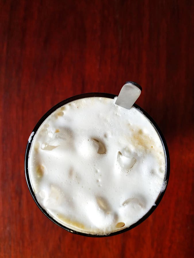 Isolate of fresh Iced Thai Tea. stock photography