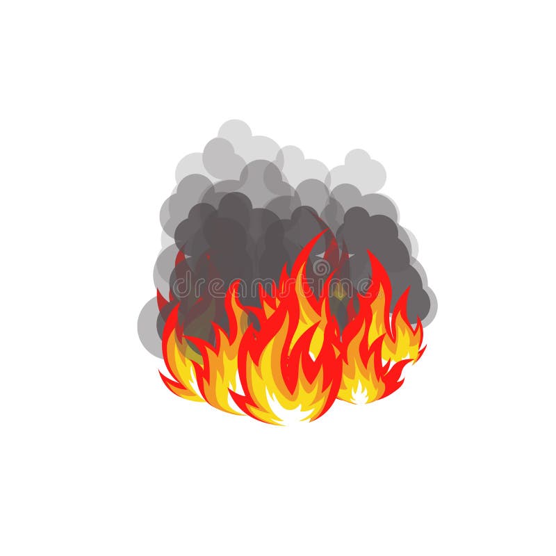 Isolated abstract red and orange color flame logo on white background. Campfire logotype. Forest fire icon. Spicy food royalty free illustration Isolated abstract red and orange color flame logo on white background. Campfire logotype. Forest fire icon. Spicy food royalty free illustration