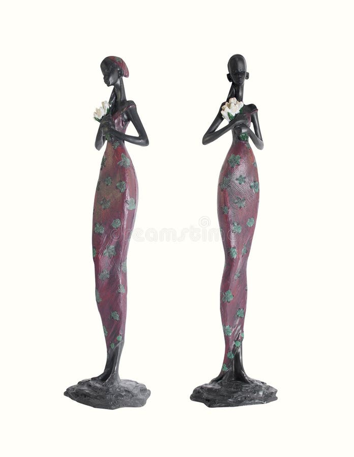 Isolated African girl statuette photo. royalty free stock photos Isolated African girl statuette photo. royalty free stock photos