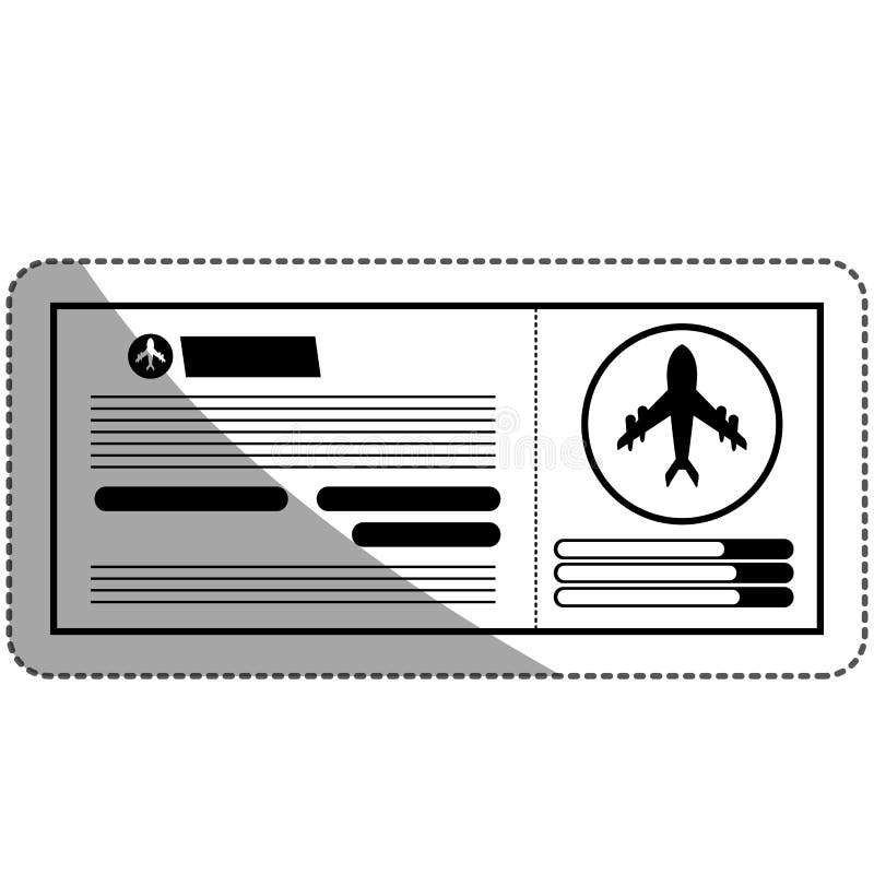 Isolated Airplane Ticket Design Stock Vector Illustration Of 