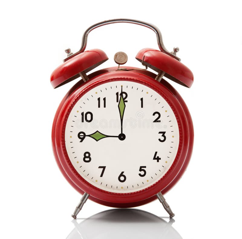 Nine O'Clock Alarm stock image. Image of photo, square 17959383