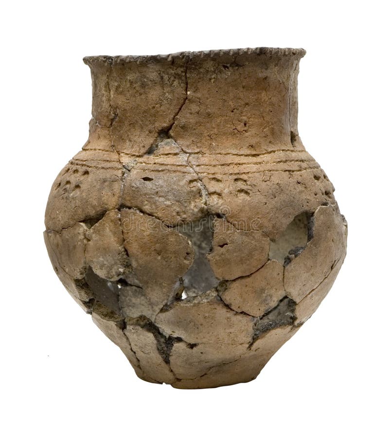 Isolated ancient broken pot