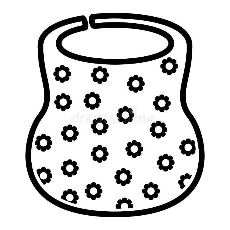 Baby bib icon stock vector. Illustration of little, isolated - 110772796