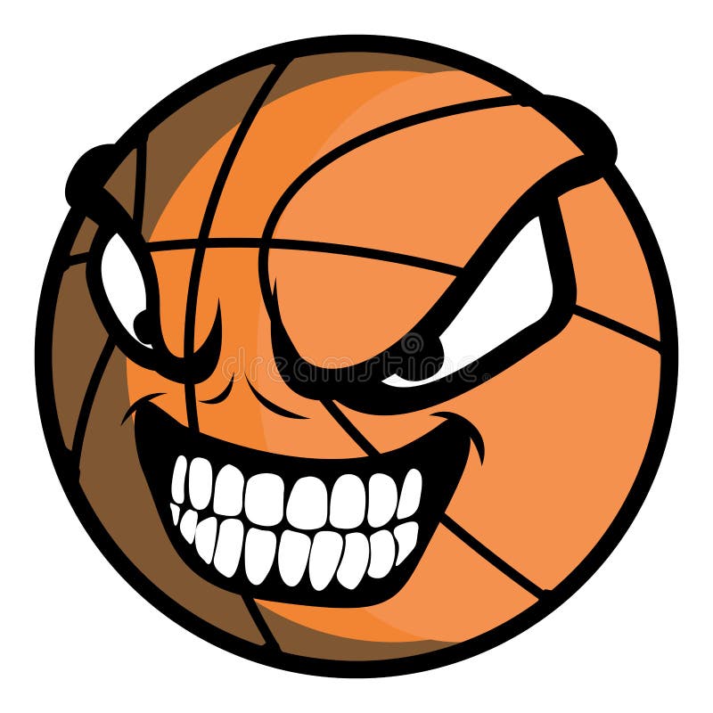 Basketball Ball Face Vector Image Stock Vector Illustration of head