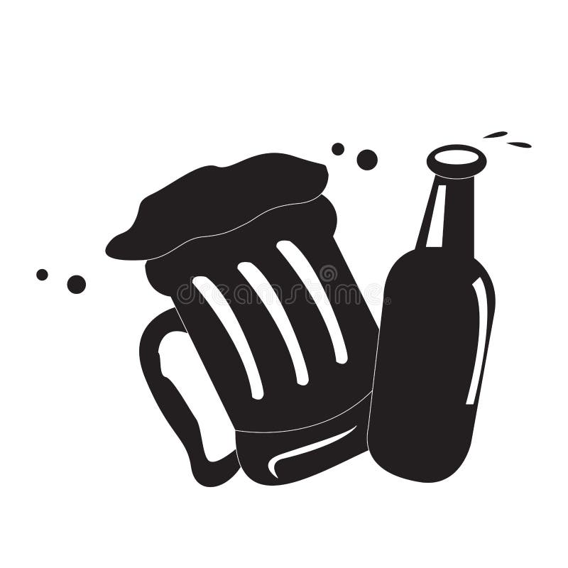 Download Isolated Beer Mug And Bottle Stock Vector - Illustration ...