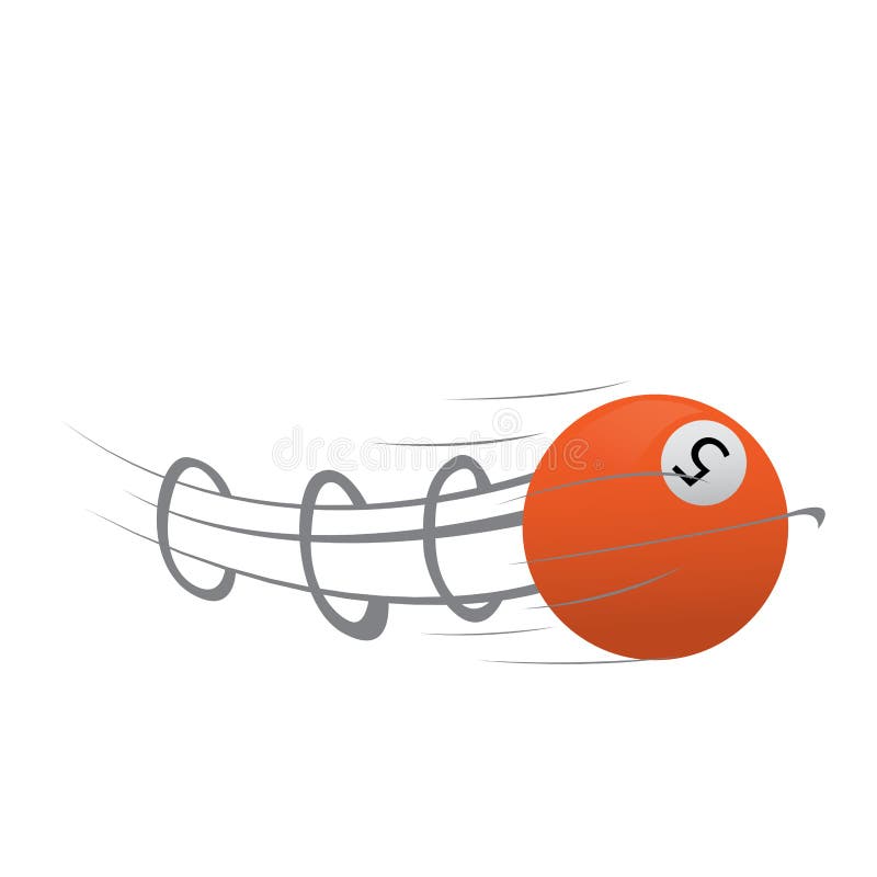 Isolated Billiard Ball with a Motion Effect Stock Vector Illustration