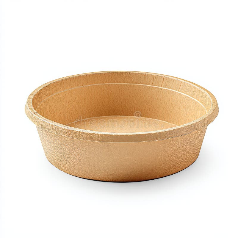 An isolated biodegradable paper bowl on a transparent background, image stock photos