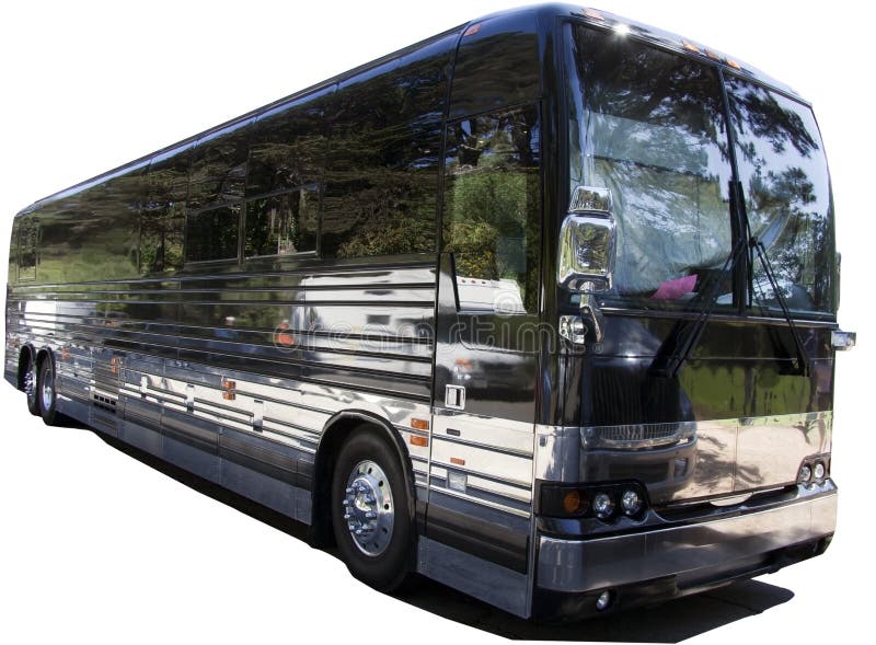 Isolated Black Tour Charter Bus. Stock Photo Image of tourism, tour