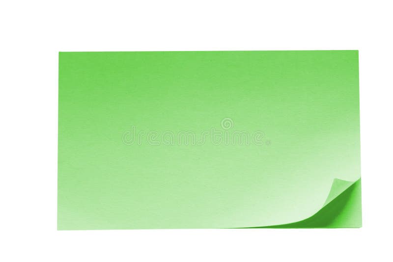 Isolated blank postit paper on withe background stock photos