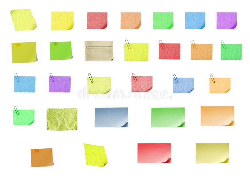 Isolated blank postit paper on withe background royalty free stock photo