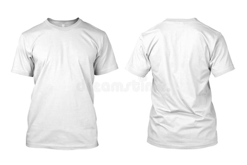 White T-shirt Design Template Isolated on White Background Stock Image ...