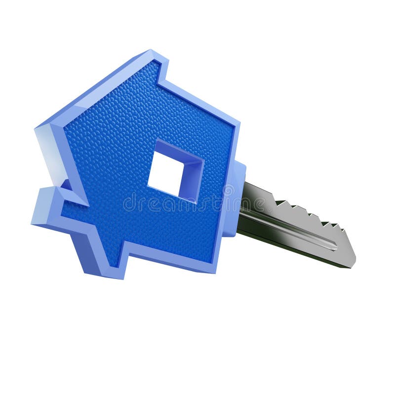 Large image 3d of house key. Large image 3d of house key