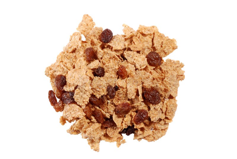 Isolated Bran Raisin Cereal Stock Image Image of muesli, oats 14631331