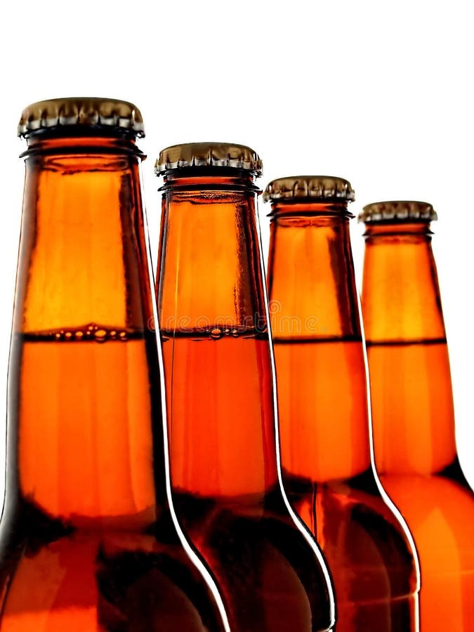 Isolated Brown Beer Bottle Background