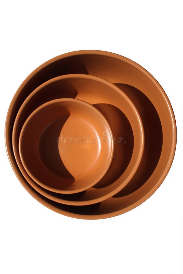 Isolated brown salad plate