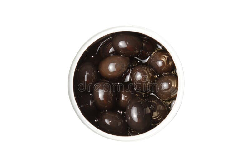 Isolated Can of Black Olives Stock Image Image of jarred, container