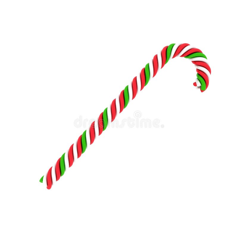 Candy canes isolated on white background. Peppermint stripes illustrations