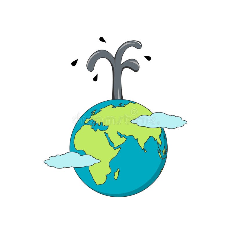 Isolated cartoon the earth and oil business vector illustration Isolated cartoon the earth and oil business vector illustration