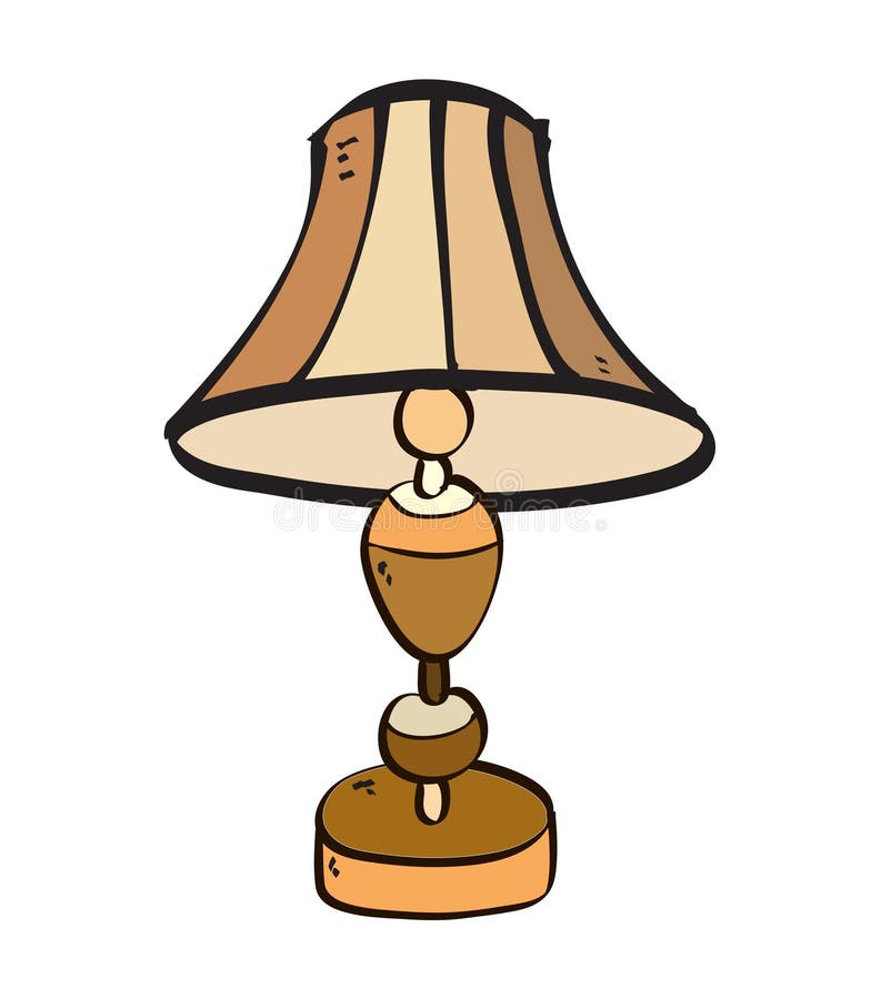 Isolated Cartoon Lamp Symbol. Illustration Stock Illustration -  Illustration of electric, shiny: 76968419