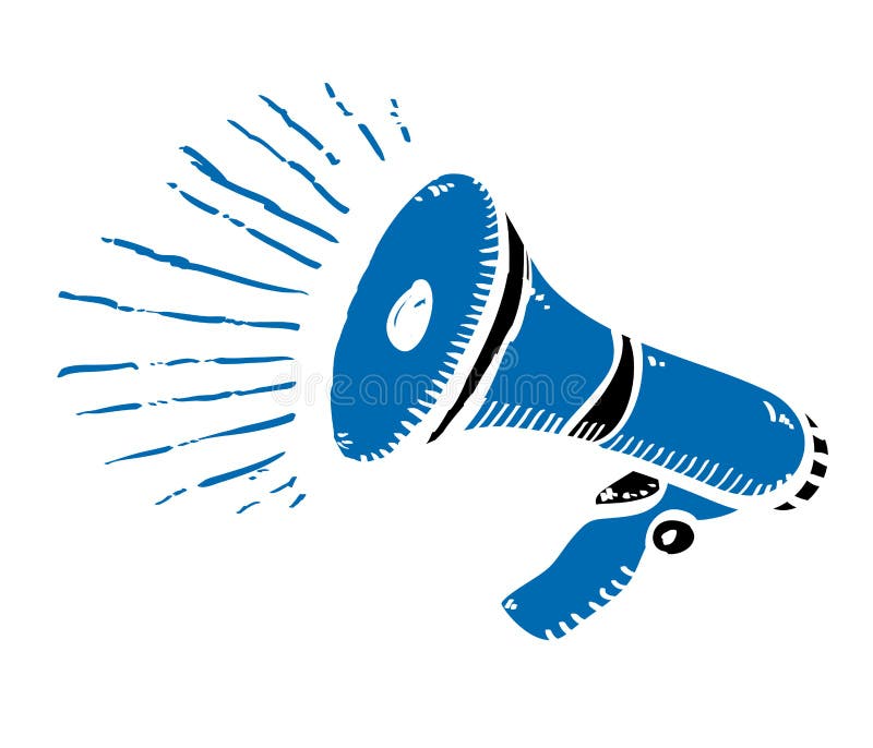 Isolated Cartoon Megaphone. Vector Illustration. Stock Vector Illustration of speech, message