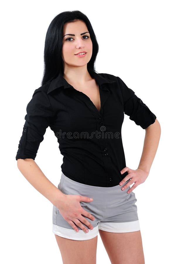 Isolated casual woman stock image. Image of clothing - 30486175