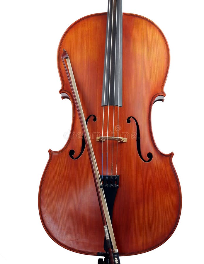 Isolated Cello Body with Bow Stock Photo Image of crop, musical 19646584
