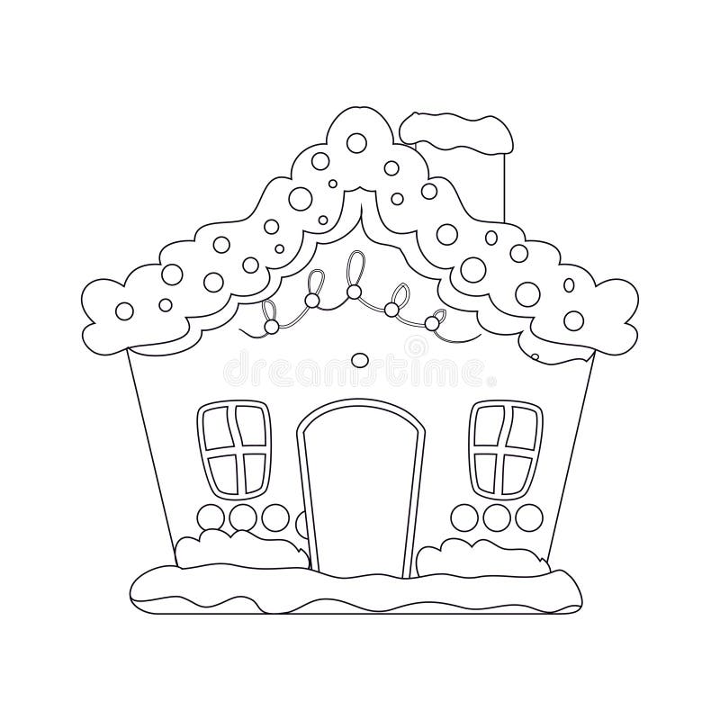 Isolated Christmas Candy House Stock Vector Illustration of retro