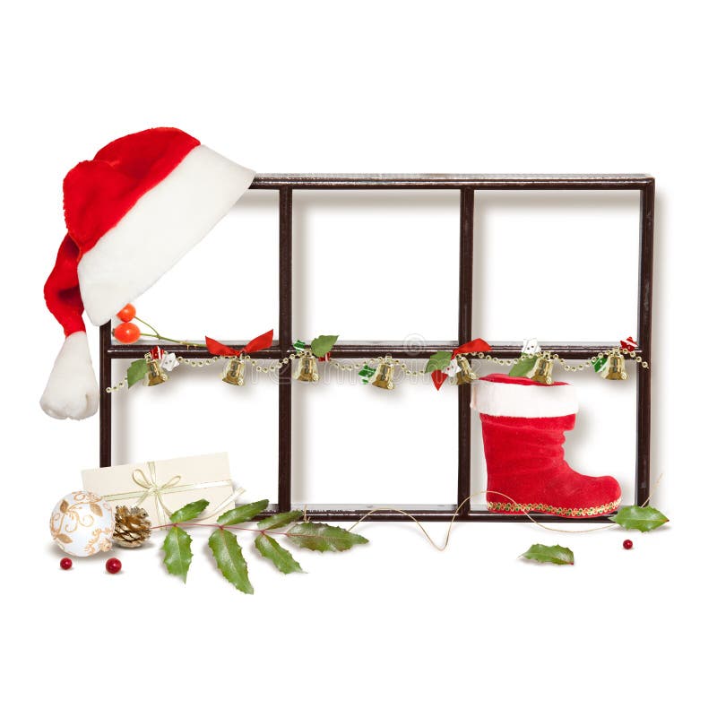 Isolated Christmas frame stock image. Image of hang, bead 17293015