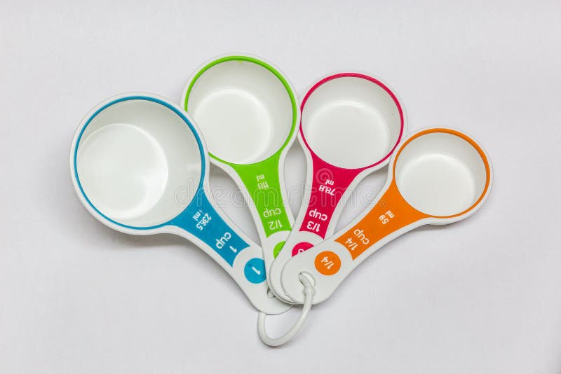 Food Measuring Cups, Portion Control Stock Image - Image of food