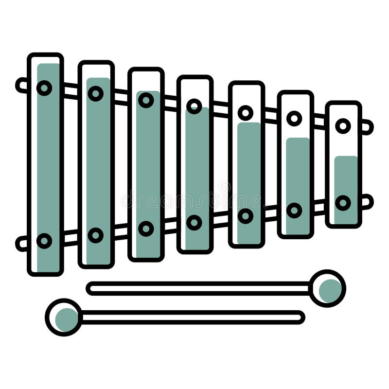 Watercolor Sketch Of Xylophone On White Background Stock Photo, Picture And  Royalty Free Image. Image 68640154.
