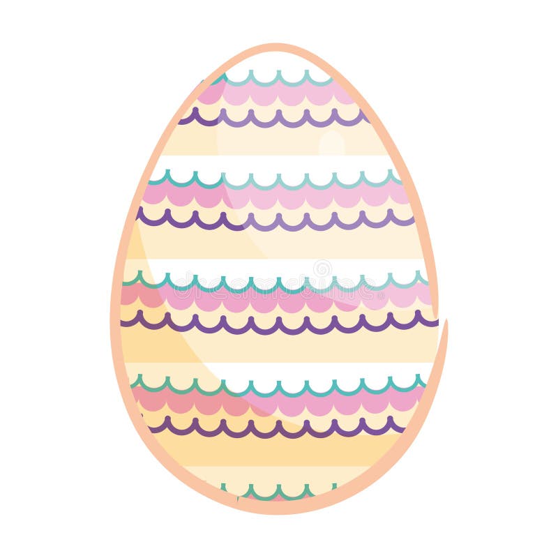 Isolated colored easter egg icon Vector stock illustration