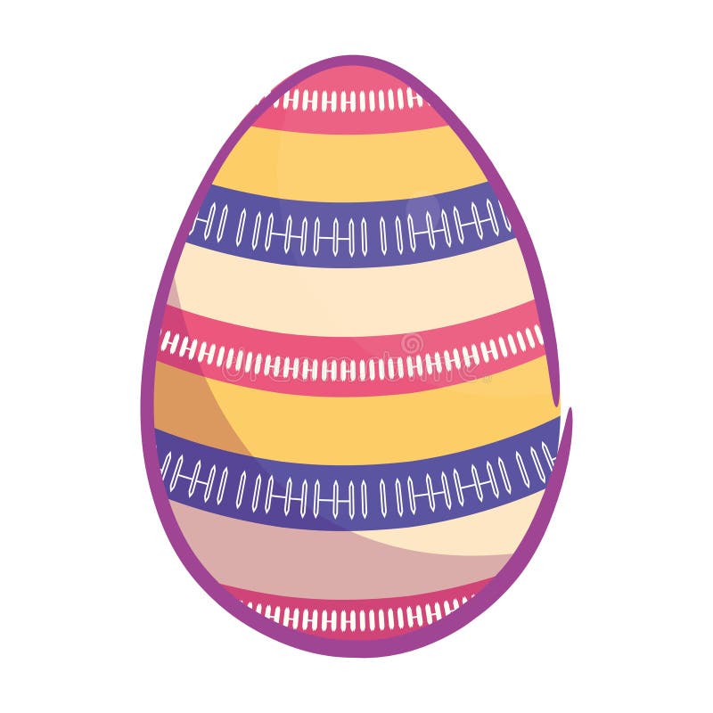 Isolated colored easter egg icon Vector stock illustration
