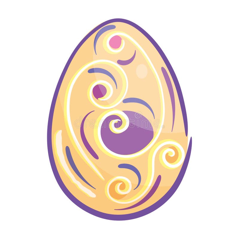 Isolated colored easter egg icon Vector stock illustration