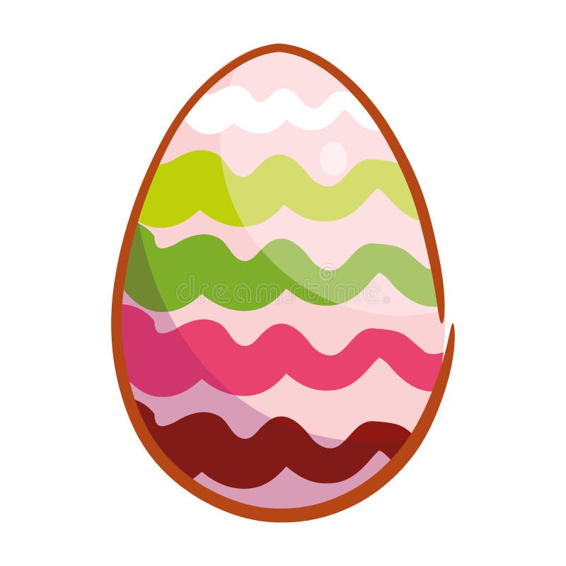 Isolated colored easter egg icon Vector royalty free illustration