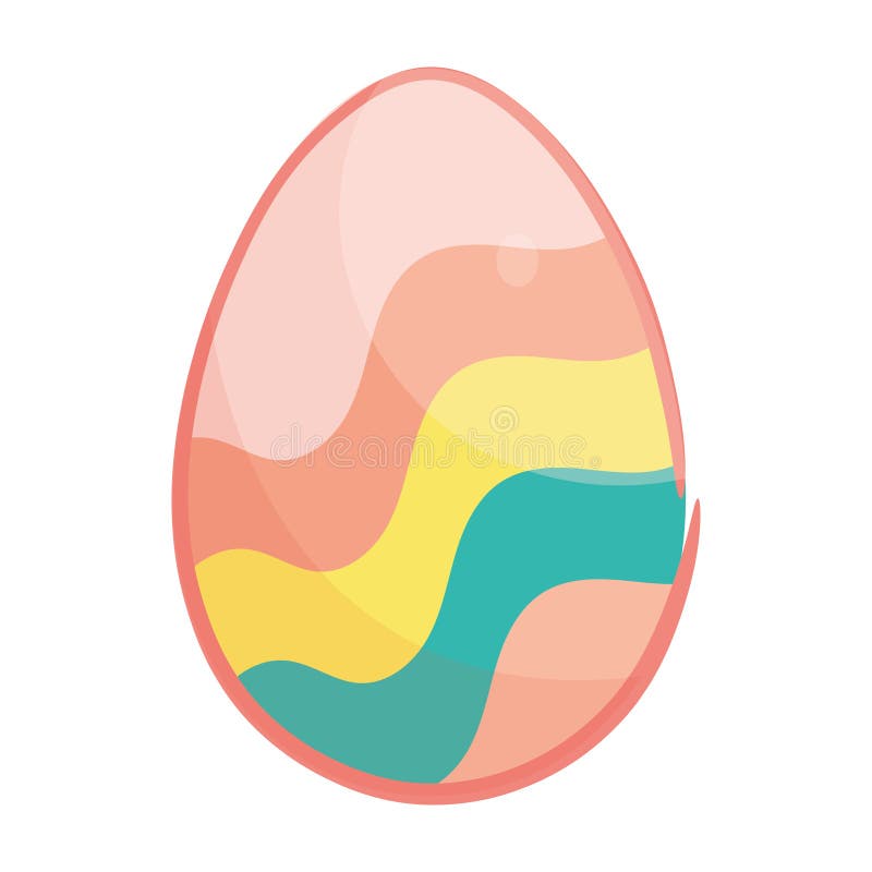Isolated colored easter egg icon Vector stock illustration