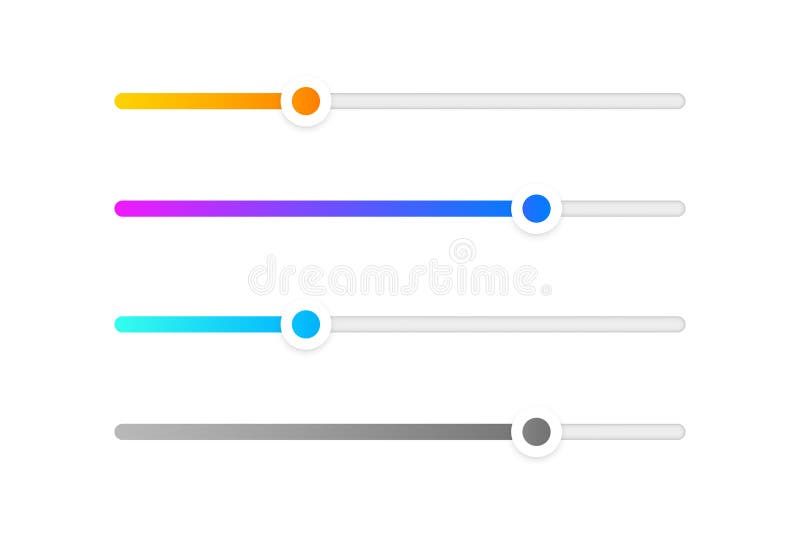 Isolated colorful loading process bar element in collection royalty free illustration