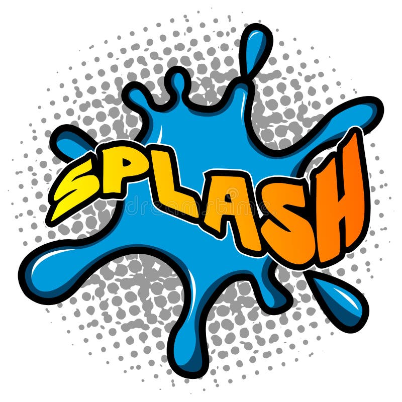 Isolated comic splash stock vector. Illustration of graphic 98884148