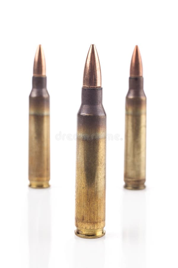 Isolated Copper Bullets stock image. Image of dangerous 66334895