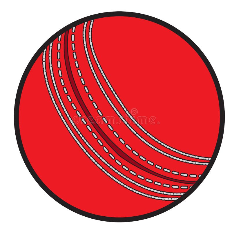 Isolated cricket ball stock vector. Illustration of rubber 100215672