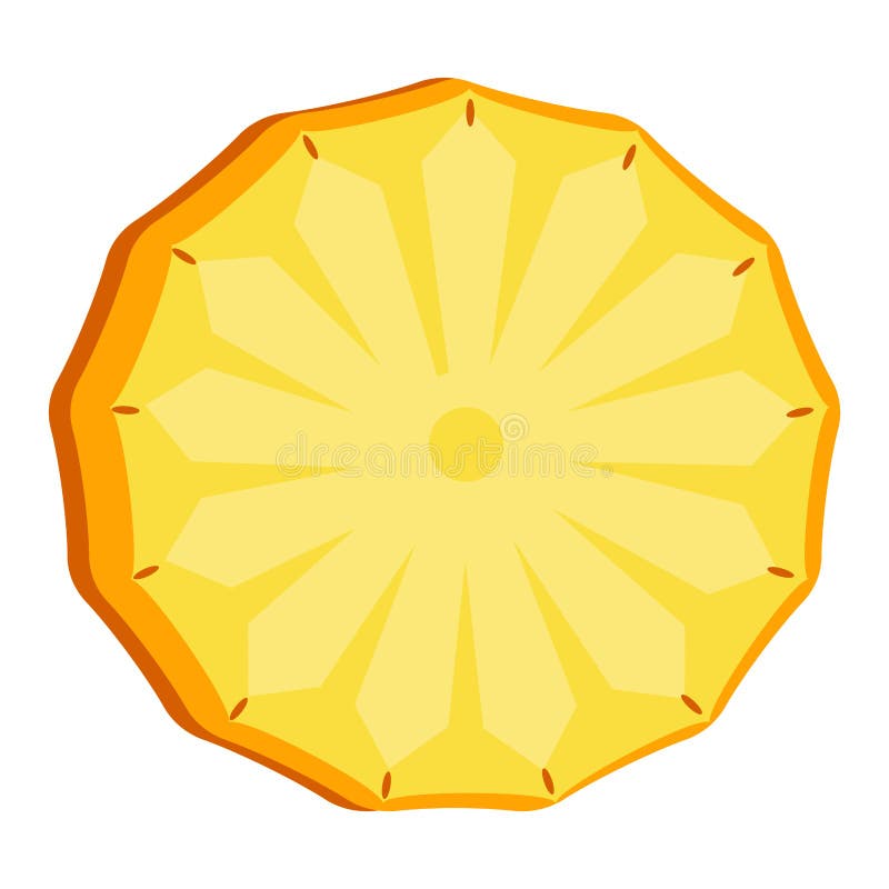 Isolated cut pineapple icon royalty free illustration