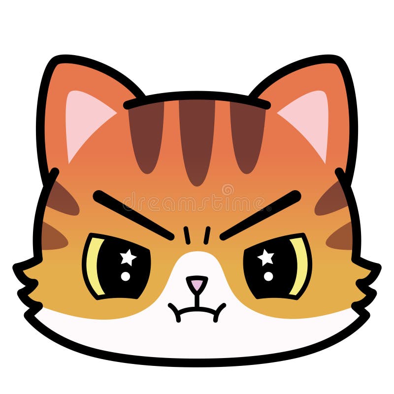 Vector Stock Illustration isolated Emoji character cartoon cat sticker  emoticon with angry emotion, Stock Vector, Vector And Low Budget Royalty  Free Image. Pic. ESY-028769971